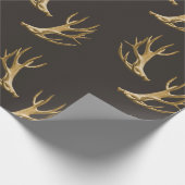 Hunter Theme Deer Antlers Gift Wrap Cadeaupapier (Hoek)