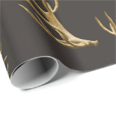 Hunter Theme Deer Antlers Gift Wrap Cadeaupapier (Rol Hoek)