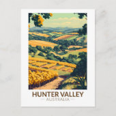 Hunter Valley Australië Illustratie Reiskunst Briefkaart (Voorkant)