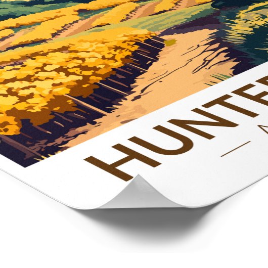 Hunter Valley Australië Illustratie Reiskunst Poster (Hoek)