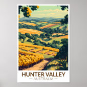Hunter Valley Australië Illustratie Reiskunst Poster (Voorkant)