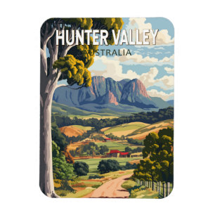 Hunter Valley Australië Reis Kunst Vintage Magneet