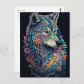 Hunter Wolf Illustratie Briefkaart (Voorkant / Achterkant)