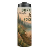 Hunter Woman Campfire Wilderness Quote Thermosbeker (Voorkant)