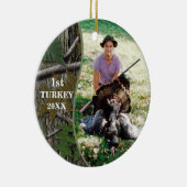 Hunter Woodland Camo Hunting Foto Keramisch Ornament (Rechts)