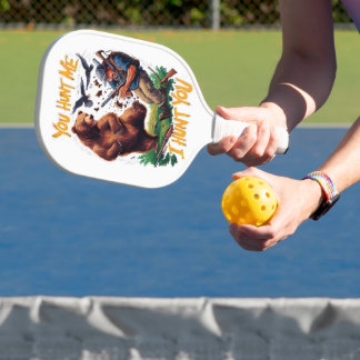 Hunter wordt gejaagd Beer jacht humoristisch Pickleball Paddle