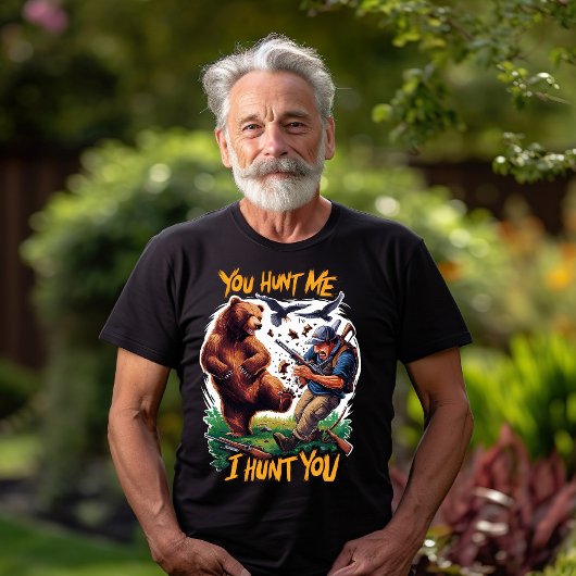 Hunter wordt gejaagd Beer jacht humoristisch T-shirt