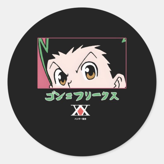 Hunter X Hunter Gon Freecss Ogen Ronde Sticker (Voorkant)