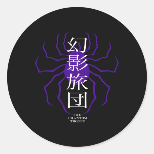 Hunter X Hunter The Phantom Troupe Ronde Sticker (Voorkant)