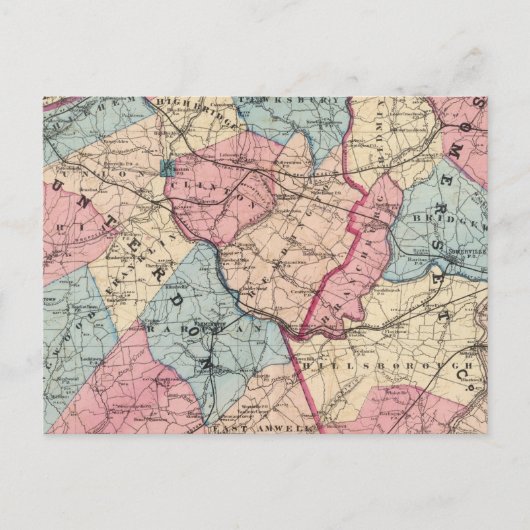 Hunterdon, Somerset Cos, NJ Briefkaart (Voorkant)