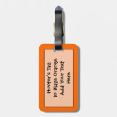 Hunters Blaze Oranje Easy ID Bagagelabel (Achterkant verticaal)