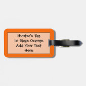 Hunters Blaze Oranje Easy ID Bagagelabel (Achterkant horizontaal)
