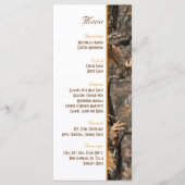 Hunter's Camo Chic Wedding Menu (Voorkant)