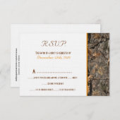 Hunter's Camo Chic Wedding RSVP-kaart RSVP Kaartje (Voorkant / Achterkant)