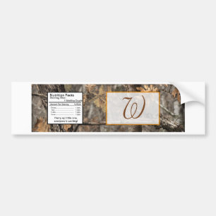Hunter's Camo Chic Wedding Waterflesetiket Bumpersticker