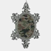Hunters Camouflage-kerstboomkleed Tin Sneeuwvlok Ornament (Links)