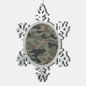 Hunters Camouflage-kerstboomkleed Tin Sneeuwvlok Ornament (Rechts)