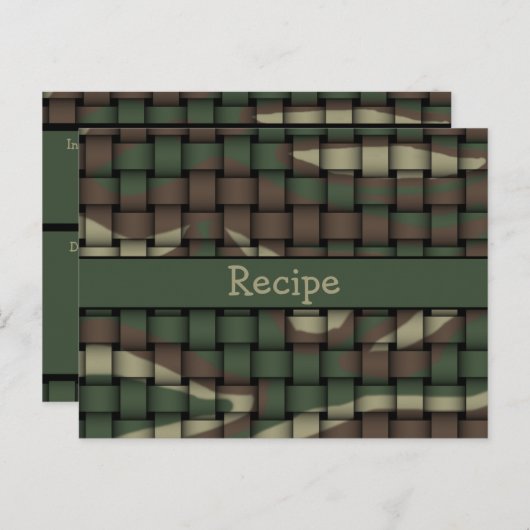 Hunter's Camouflage Recipe Briefkaart (Voorkant / Achterkant)