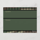 Hunter's Camouflage Recipe Briefkaart (Achterkant)