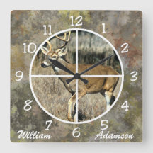 Hunters Clock Deer in Crosshairs personaliseren