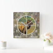 Hunters Clock Elk in Crosshairs personaliseert Vierkante Klok (Huis)