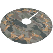 Hunters Deer en Camo JOUW NAAM Tree Skirt Kerstboom Rok (Gekanteld)