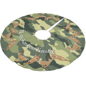 Hunters Deer en Camo JOUW NAAM Tree Skirt Kerstboom Rok (Gekanteld)