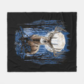 Hunters Deer Hunters Hunting Big Whitetail Buck Fleece Deken (Voorkant (Horizontaal))