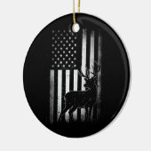 Hunters Deer USA American Flag Camo Keramisch Ornament (Links)