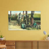 Hunters die het Day WorkLake County tonen, CA Canvas Afdruk (Insitu (Woonkamer))