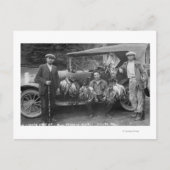 Hunters die met het spel spelen op RJ Finney Club Briefkaart (Voorkant)