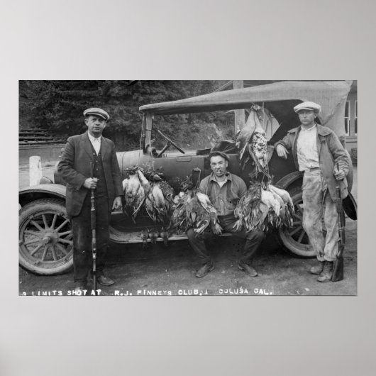 Hunters die met het spel spelen op RJ Finney Club Poster (Voorkant)