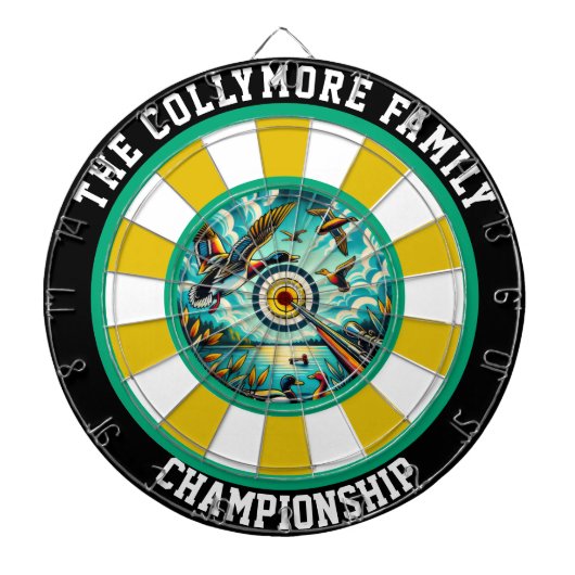 Hunter's Ducks Vliegende Muur Kunst Dartbord (Voorkant)