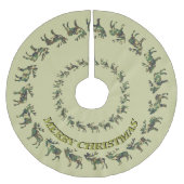 Hunters Elk en Camo JOUW NAAM Tree Skirt Kerstboom Rok (Voorkant)