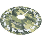 Hunters Elk en Camo JOUW NAAM Tree Skirt Kerstboom Rok (Gekanteld)