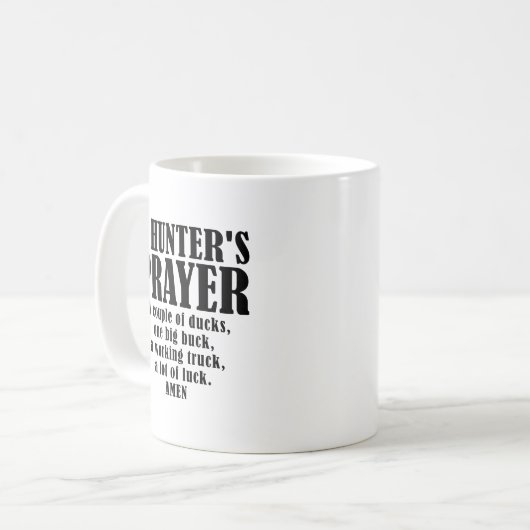 Hunter's gebed Funny Mug Koffiemok (Voorkant links)