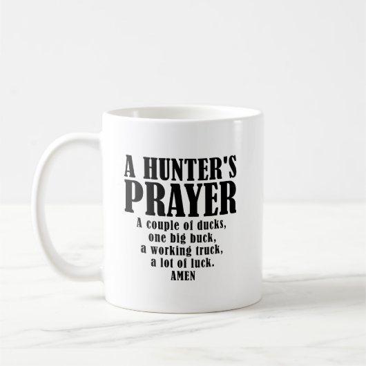 Hunter's gebed Funny Mug Koffiemok (Links)
