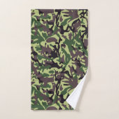 Hunters Green Camo Pattern Bad Handdoek (Handdoek)