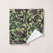 Hunters Green Camo Pattern Bad Handdoek (Wasdoekje)