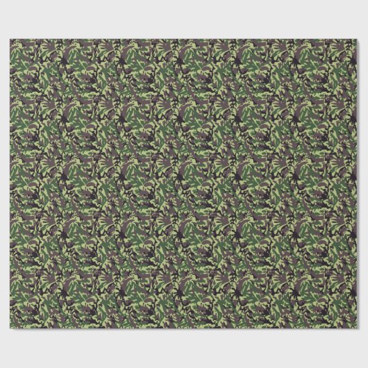 Hunters Green Camo Pattern Cadeaupapier (Vlak)