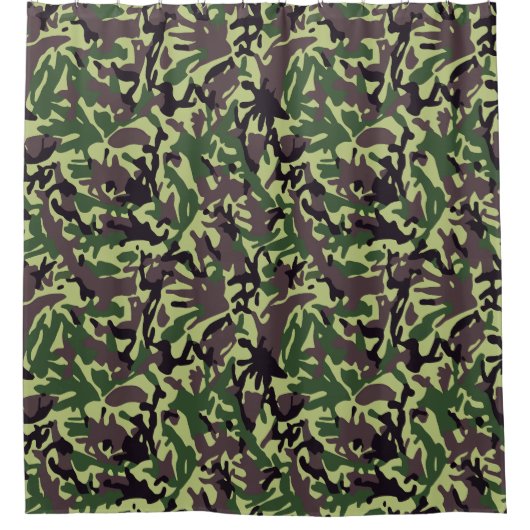 Hunters Green Camo Pattern Douchegordijn (Voorkant)