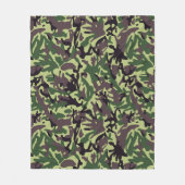 Hunters Green Camo Pattern Fleece Deken (Voorkant)
