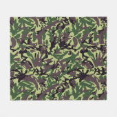 Hunters Green Camo Pattern Fleece Deken (Voorkant (Horizontaal))