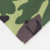 Hunters Green Camo Pattern Fleece Deken (Hoek)