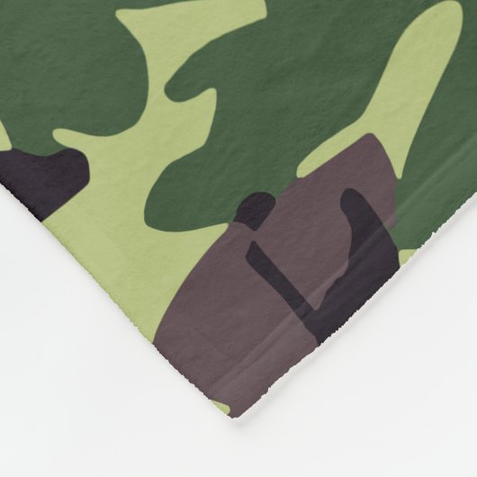 Hunters Green Camo Pattern Fleece Deken (Hoek)