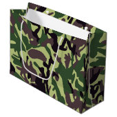 Hunters Green Camo Pattern Groot Cadeauzakje (Voorkant Gekanteld)