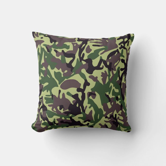 Hunters Green Camo Pattern Kussen (Voorkant)