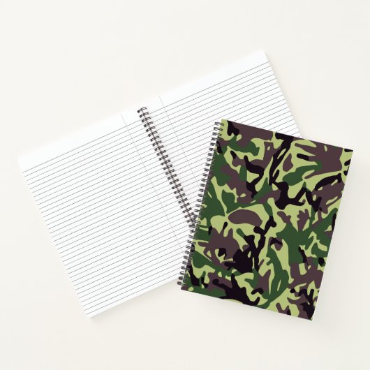 Hunters Green Camo Pattern Notitieboek (Binnen)