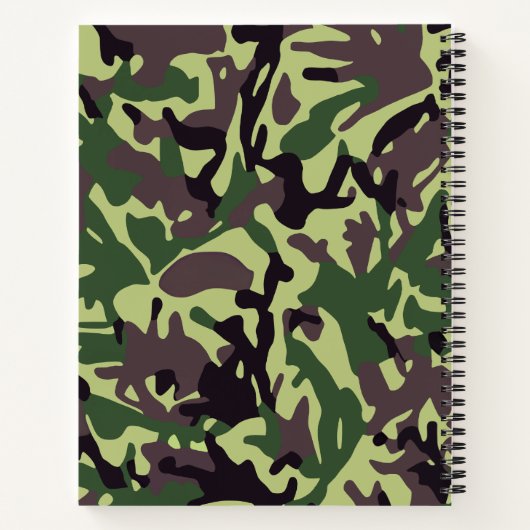 Hunters Green Camo Pattern Notitieboek (Achterkant)