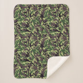 Hunters Green Camo Pattern Sherpa Deken (Voorkant)
